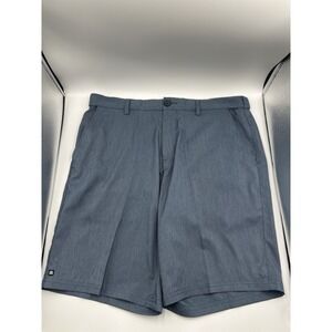 Micros‎ Los Angeles Ca. Men's Blue Flat Front Shorts Size 34w With 9" Inseam